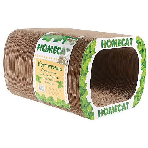 Когтеточка Homecat "Кошачья радость" тоннель, 29,5х22,5х35 см