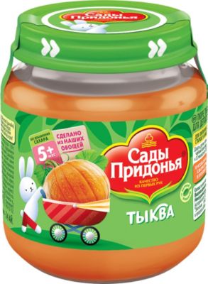 Пюре Сады Придонья тыква с 5 мес, 12 шт по 120 г