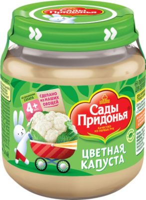 Пюре Сады Придонья цветная капуста с 4 мес, 12 шт по 120 г