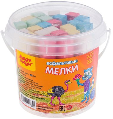 Мелки для асфальта Мульти-Пульти "Енот в Австралии", 25 цветов