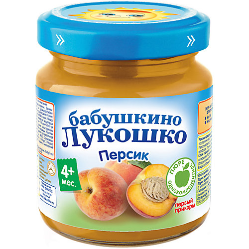 Пюре Бабушкино Лукошко персик, с 4 мес, 6 шт х 100 г от Бабушкино Лукошко