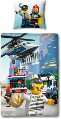 Linon Kinder-Bettwäsche Lego Nexo Knights 135x200 cm Bettzeug Bettbezug Renforcé 