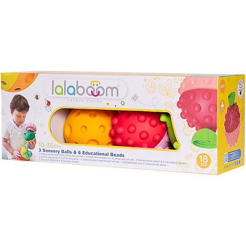 Тактильные развивающие шары Lalaboom, 3 шт от Lalaboom
