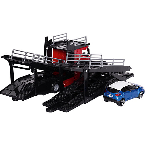 Игровой набор Bburago Street fire Mercedes-benz actors multicar carrier, 1:43 красный от Bburago