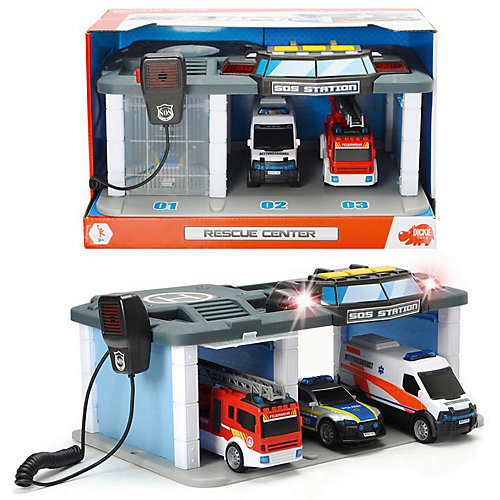 Игровой набор Dickie Toys Спасательный центр, свет, звук от Dickie Toys
