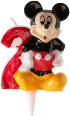 Kerze Mickey 3D - Zahl 2