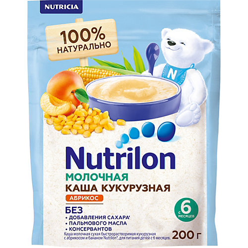 Молочная каша Nutrilon кукурузная, абрикосо-банановая с 6 мес 200 г от Nutrilon