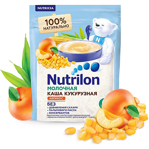 Молочная каша Nutrilon кукурузная, абрикосо-банановая с 6 мес 200 г от Nutrilon