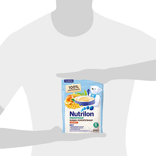 Молочная каша Nutrilon кукурузная, абрикосо-банановая с 6 мес 200 г от Nutrilon