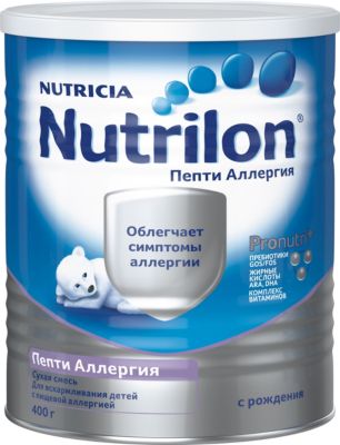 Специальная молочная смесь Nutrilon Пепти Аллергия с 0 мес, 24 шт по 400 г