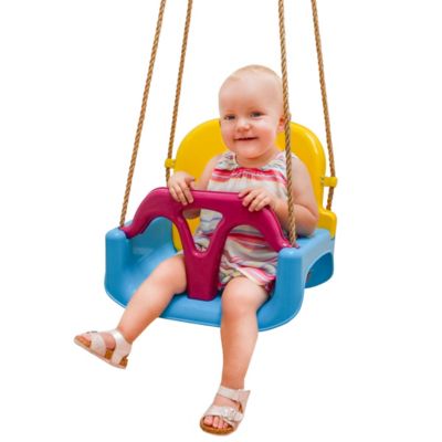 Babyschaukel Babyhochschaukel 3 in 1 Kunststoff Baby Swing Sitz Kinderschaukel 