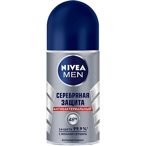 Део-Шарик Nivea Серебряная защита мужской, 50 мл