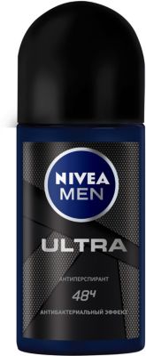 Део-Шарик Nivea Ultra c антибактериальным эффектом мужской, 50 мл