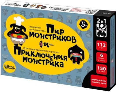 Настольная игра 2 в 1 Десятое королевство "Пир монстриков. Приключения монстрика"