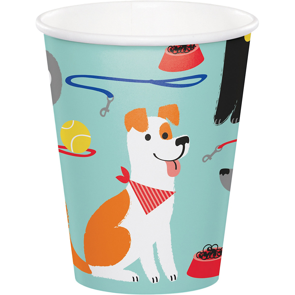 PARTYSTROLCHE® 8 Papp-Becher Hunde-Party 256 ml