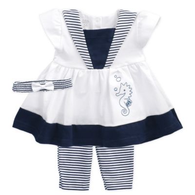 Baby Mädchen Kleid Set 3tlg PULLI HOSE MÜTZE 