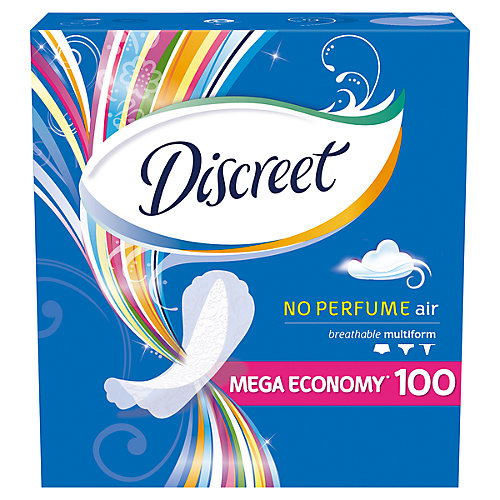 Женские ежедневные прокладки DISCREET Air Multiform, 100 шт. - weiß/beige