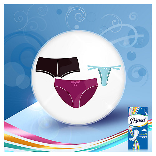 Женские ежедневные прокладки DISCREET Air Multiform, 100 шт. - weiß/beige