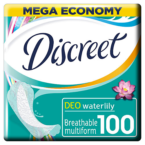 Женские ежедневные прокладки DISCREET Deo Water Lily Multiform, 100 шт. - weiß/beige