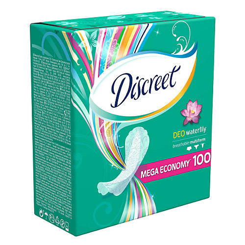 Женские ежедневные прокладки DISCREET Deo Water Lily Multiform, 100 шт. - weiß/beige
