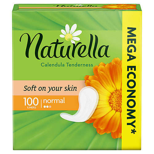 Женские ароматизированные ежедневные прокладки NATURELLA Calendula Tenderness (с ароматом календулы), 100 шт. - weiß/beige