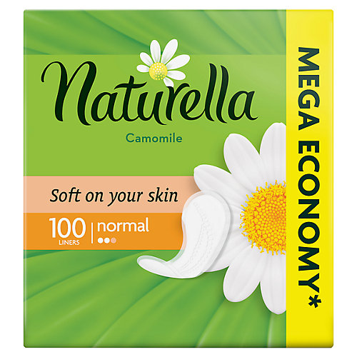 Женские ароматизированные ежедневные прокладки NATURELLA Normal (с ароматом ромашки), 100 шт. - weiß/beige