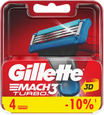 Сменные кассеты Gillette Mach3 Turbo 4 шт