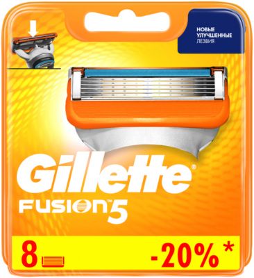 Сменные кассеты Gillette Fusion5, 8 шт