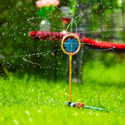 2 x Sprinklerblume Metall, Wasserspiel Garten, Sprinkler