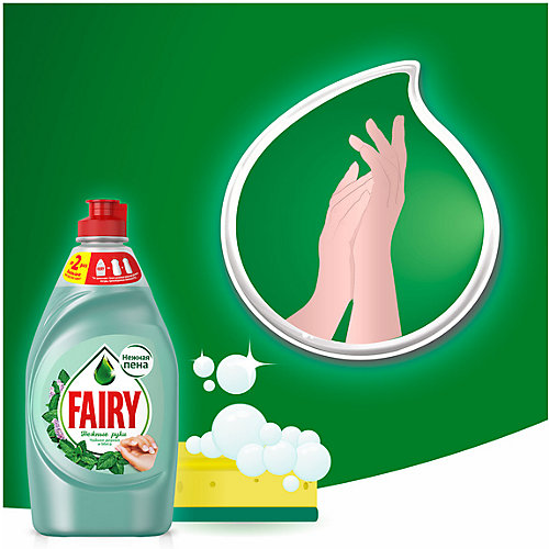 Средство для мытья посуды Fairy Нежные ручки Чайное дерево и мята 900 мл