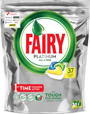 Капсулы для посудомоечной машины Fairy Platinum All in One Лимон 37 шт/уп