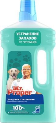 Моющая жидкость Mr. Proper для домов с питомцами, 1 л
