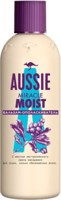 Бальзам-ополаскиватель Aussie Miracle Moist для сухих и поврежденных волос, 250 мл