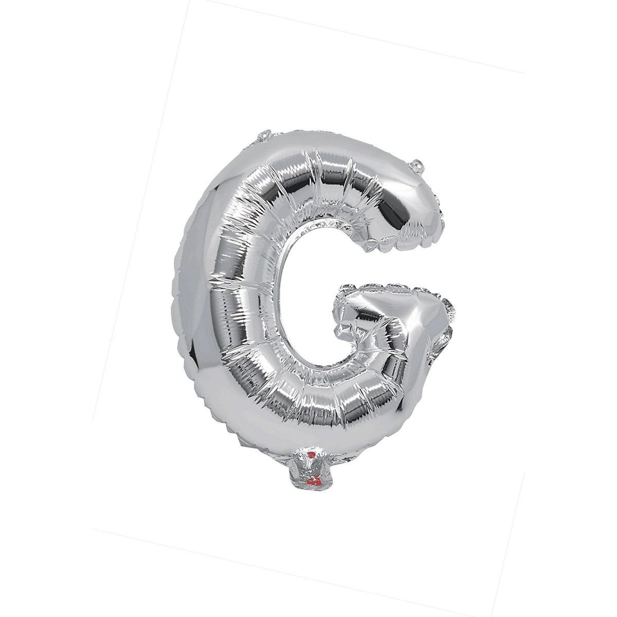 Procos Folienballon Buchstabe G silber 32 cm inkl. Pustehalm