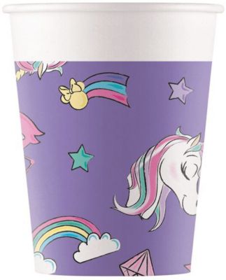 Pappbecher Minnie Unicorn 200ml, 8 Stück