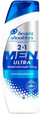 Шампунь и бальзам-ополаскиватель 2в1 против перхоти Head&Shoulders Men ultra Комплексный уход  400 мл