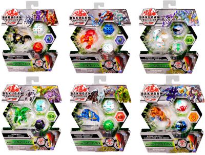 Bakugan Starter Pack mit 3 Armored Alliance Bakugan (1 Ultra & 2 Basic Balls), unterschiedliche Varianten