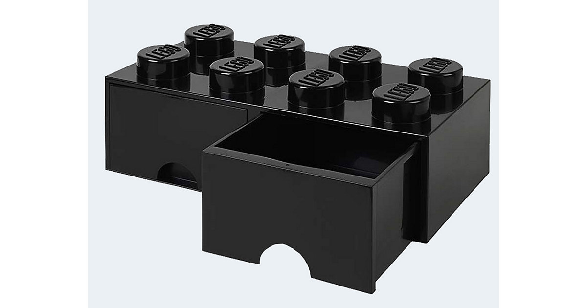 Spielzeug: Lego LEGO Aufbewahrungsbox 8er schwarz mit Schublade, 50 x 25 x 18 cm