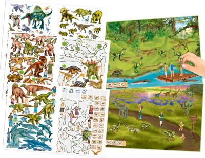Create your DINO ZOO, Malbuch mit Stickern 2