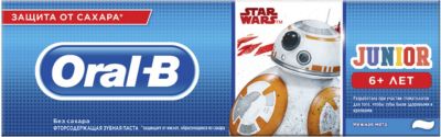 Зубная паста Oral-B Junior StarWars, с 6 лет, 75 мл