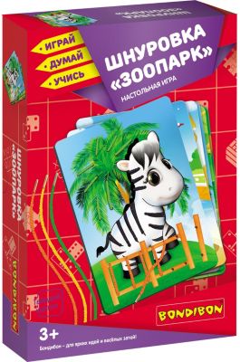 Настольная игра Bondibon "Шнуровка Зоопарк"