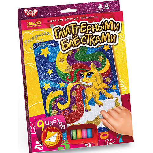 Набор для творчества Danko Toys «Раскраска глитерными блестками по номерам» от Danko Toys