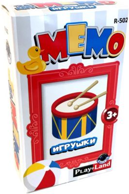 Карточная игра Play Land Мемо "Игрушки"