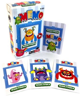 Карточная игра Play Land Мемо "Монстрики"