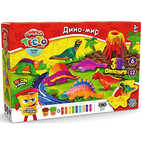 Набор для творчества Danko Toys Master Do "Тесто для лепки "Дино-мир" от Danko Toys