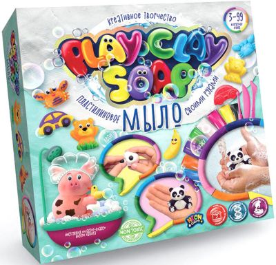 Набор для творчества Danko Toys Play Clay Soap «Пластилиновое мыло», 8 цветов
