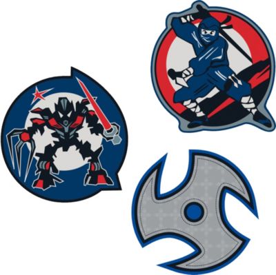 Funny Snaps Blue Ninja, 3-tlg.