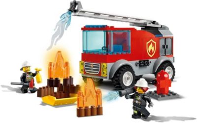 16 x 7 x 12 cm Feuerwehrauto aus Holz Bauklötze Feuerwehr-Fahrzeug Puzzle  ca