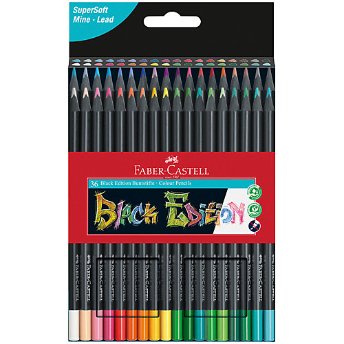 Карандаши цветные Faber-Castell Black edition, 36 цветов от Faber-Castell