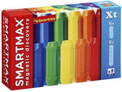Магнитный конструктор Bondibon SmartMax "Дополнительный набор" 6 коротких и 6 длинных палочек